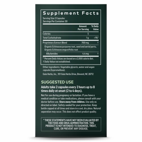 Gaia® Herbs Echinacea Supreme Liquid Phyto-Caps Perspective: right