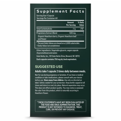 Gaia Herbs® Hawthorn Supreme Supplement Perspective: right