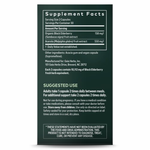 Gaia Herbs  Black Elderberry Perspective: right