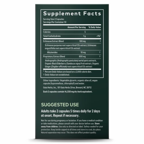 Gaia Herbs® Quick Defense Liquid Phyto-Caps Perspective: right