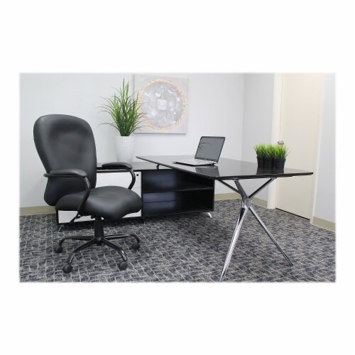Boss Office Products CaressoftPlus Executive Big & Tall Chair Black (B990-CP) Perspective: right