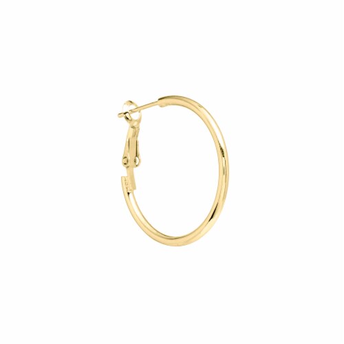 Elements 14K Gold Over Brass 30mm Tube Hoop Earrings Perspective: right