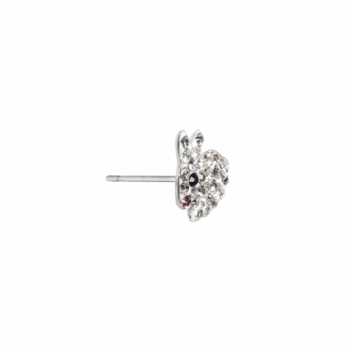 Elements Silver Plated Crystal Bunny Stud Earrings Perspective: right