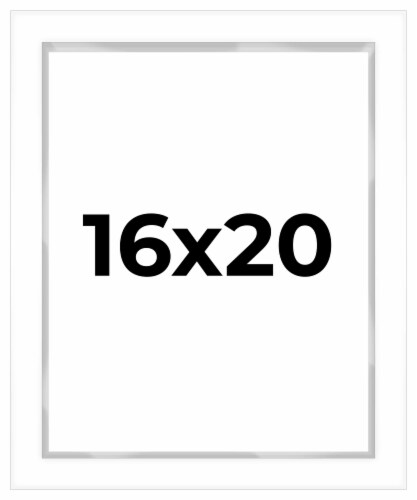 16x20 Modern Shadow Box 1 Depth White Picture Frame UV Acrylic Backing Hanging Hardware 16x20 Fred Meyer