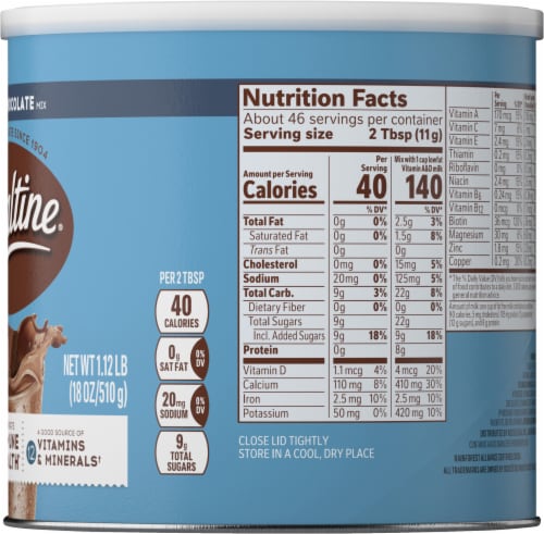 Ovaltine® Rich Chocolate Flavored Milk Mix Perspective: right