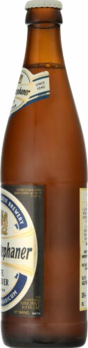 Weihenstephan Hefeweizen Beer Single Bottle Perspective: right