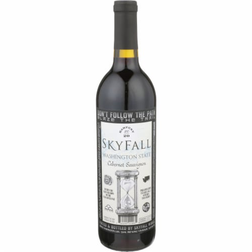Skyfall Vineyard Cabernet Sauvignon Washington Red Wine Perspective: right
