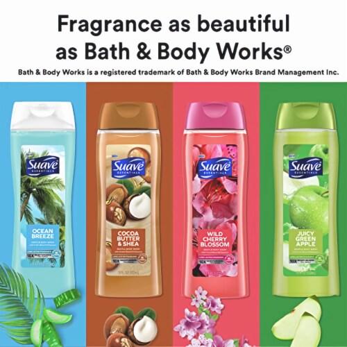 Suave Essentials Cocoa Butter & Shea Creamy Body Wash Soap for All Skin Type (Pack of 6) Perspective: right
