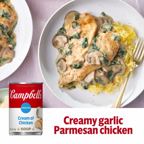 Campbell’s Condensed Unsalted Cream of Chicken Soup (Pack of 4) Perspective: right
