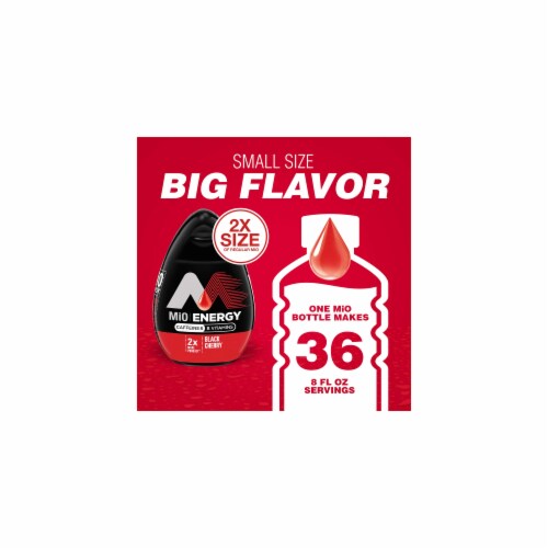 MiO Energy Black Cherry Naturally Flavored Liquid Water (Pack of 4) Perspective: right