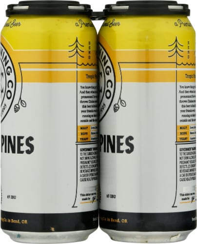 Bend Brewing Co Tropic Pines IPA Beer Perspective: right