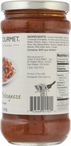 Dave's Gourmet Vegan Bolognese Sauce Perspective: right