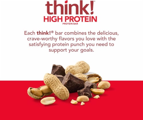 thinkThin® Chunky Peanut Butter High Protein Bars Perspective: right