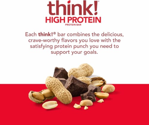 think! Chunky Peanut Butter High Protein Bars Perspective: right