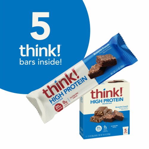 think! Brownie Crunch High Protein Bars Perspective: right