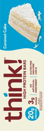 think!® Coconut Cake High Protein Bars Perspective: right