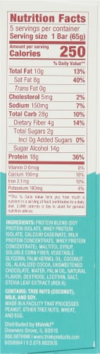 think!® Chocolate & Crème Cupcake Gluten Free High Protein Bars Perspective: right