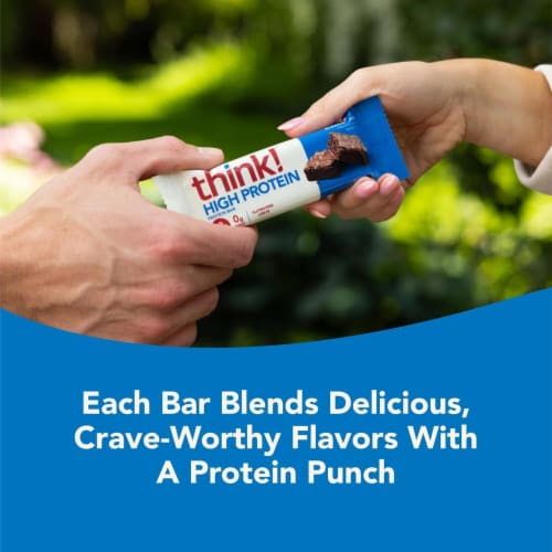think! Brownie Crunch High Protein Bars Perspective: right