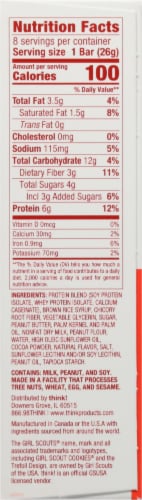 think! Minis Girl Scouts Chocolate Peanut Butter Protein Snack Bars Perspective: right