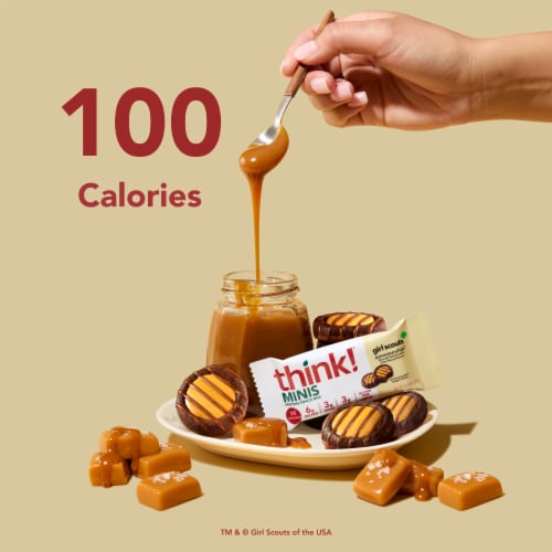 think! Minis Girl Scouts Adventurefuls Protein Bars Perspective: right