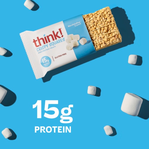 think! High Protein Crispy Squares, Marshmallow Crunch, 4 Count Perspective: right