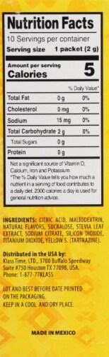 Klass® Sugar-Free Cucumber Limeade Aguas Frescas Drink Mix Packets Perspective: right