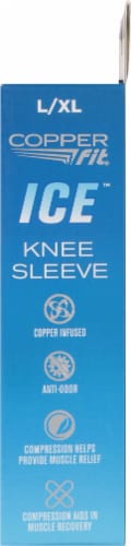 Copper Fit® Ice Menthol Infused Knee Sleeve Perspective: right