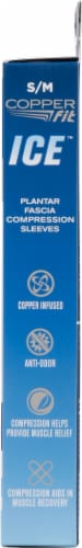 Copper Fit® Ice Menthol Infused Plantar Fascia Ankle Compression Sleeves Perspective: right