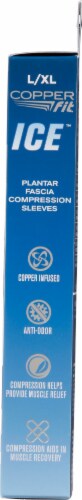 Copper Fit® Ice Menthol Infused Plantar Fascia Ankle Compression Sleeves Perspective: right