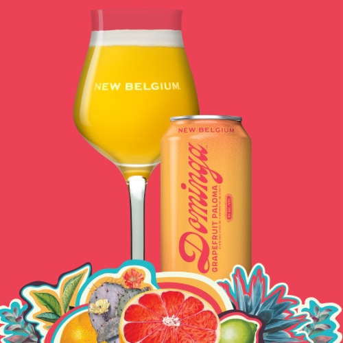 New Belgium Dominga Grapefruit Paloma Craft Beer Perspective: right