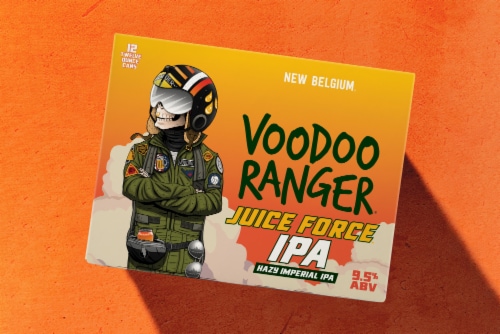 New Belgium Voodoo Ranger Juice Force Hazy Imperial IPA Craft Beer Perspective: right