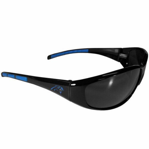 Carolina Panthers Wrap Sunglasses and Bag Set Perspective: right