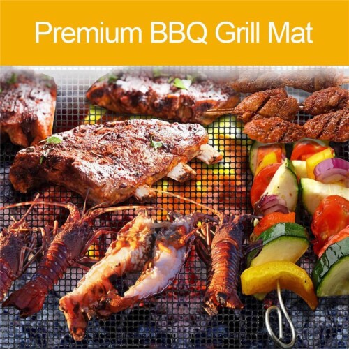 BBQ Grill Mat Non Stick Mesh Mat Baking Sheet Liner Reusable Reversible Washable 1 unit Fred Meyer