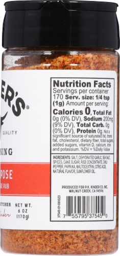 Kinder's® All Purpose Meat & Veggie Rub Perspective: right