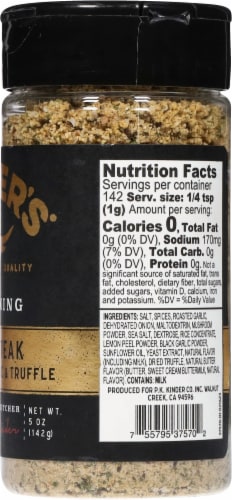 Kinder's® Prime Steak with Black Garlic and Truffle Seasoning Perspective: right