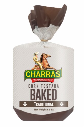 Charras Traditional Baked Corn Tostadas Perspective: right