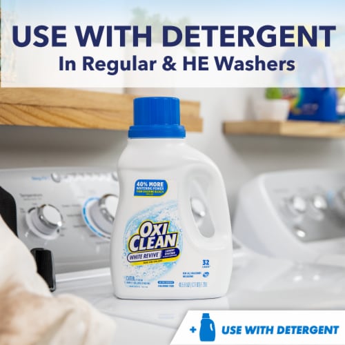 OxiClean White Revive Laundry Whitener and Stain Remover Liquid Perspective: right