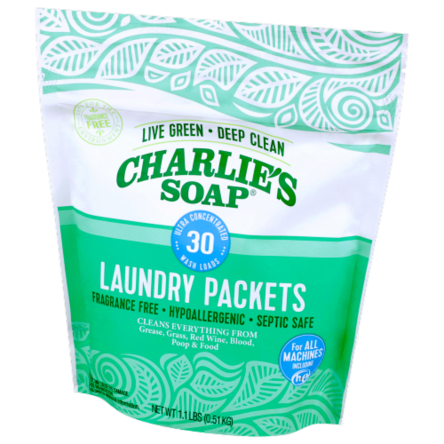 Charlie's Soap Laundry Powder Packets Perspective: right