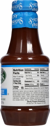 Sticky Fingers® Sugar Free Original Barbecue Sauce Perspective: right