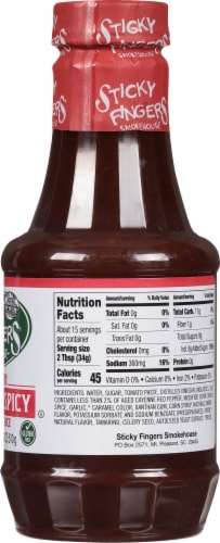 Sticky Fingers® Smokehouse Southern Sweet & Spicy BBQ Sauce Perspective: right