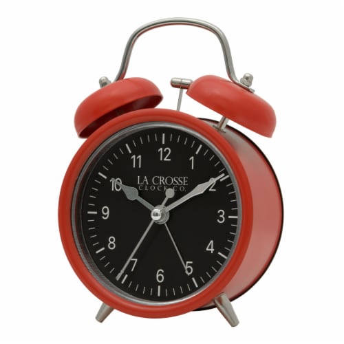 La Crosse Technology Twin Bell Alarm Clock - Red Perspective: right