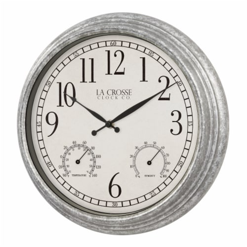 La Crosse Technology Silas Indoor/Outdoor Wall Clock Perspective: right