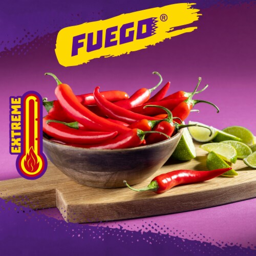 Takis® Fuego Hot Chili Pepper and Lime Rolled Tortilla Chips Fiesta Size Perspective: right