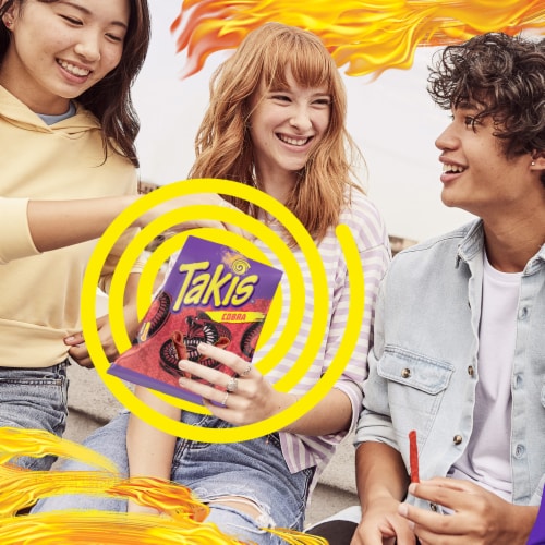 Takis Cobra Worcestershire Sauce Rolled Tortilla Chips Perspective: right
