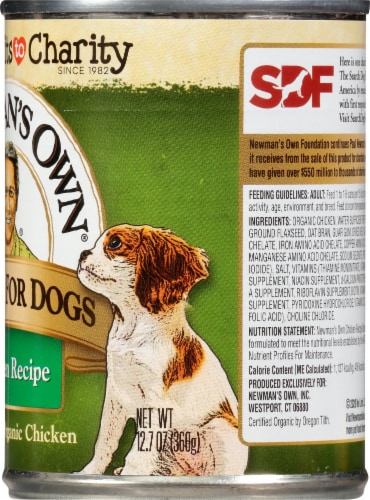Newman's Own Chicken Formula Dog Food Perspective: right
