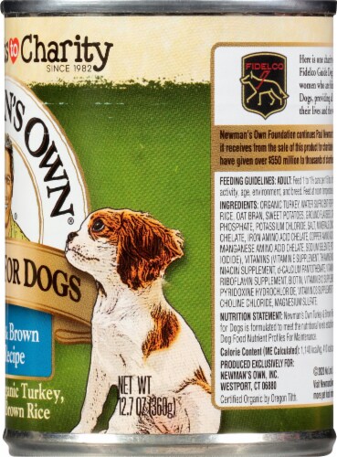 Newman's canned store dog food