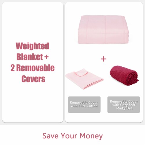 10lbs Heavy Weighted Blanket 3 Piece Set w/Hot & Cold Duvet Covers 41