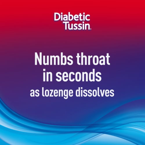 Diabetic Tussin Wild Cherry Sore Throat & Cough Lozenges Perspective: right