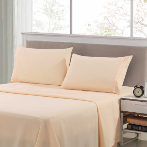 Premium Highest Quality Brushed Microfiber 4 Piece 1800 Series Deep Pocket Bed Sheet Set V Queen Baker s