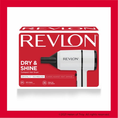 Revlon® Dry & Shine Crystal C™ Hair Dryer - White Perspective: right